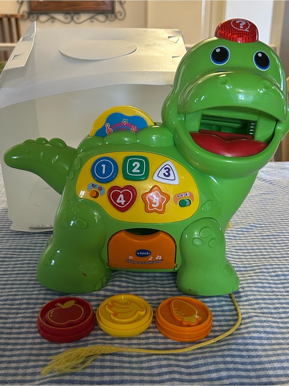 VTech Chomp & Count Dino Interactive Lights & Sounds Educational 3 Chips Only